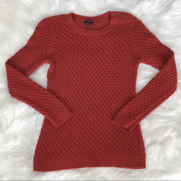 Talbots Sweaters - Talbots Women’s Rust Red Button Knit Sweater